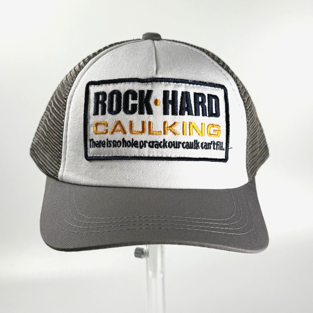 Funny Trucker Hat Spirit Halloween Rock Hard‎ Caulking Cap NWT